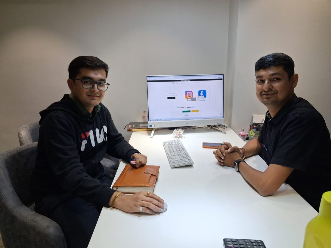 Adyright Media team presenting website work to a client